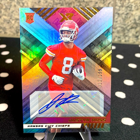 Panini Other - Justyn Ross Rookie Autograph Holo Card KC Chiefs Wide Receiver Perfect Only 199!